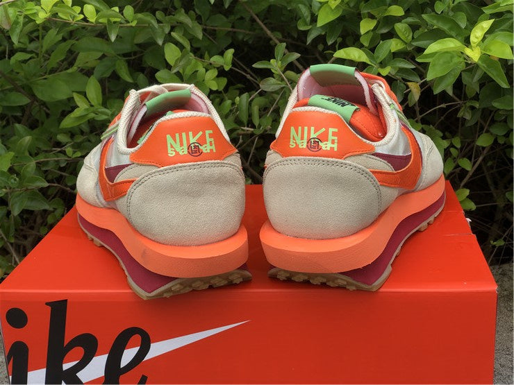 Nike LD Waffle Sacai Clot Kiss of Death Orange Sneakers