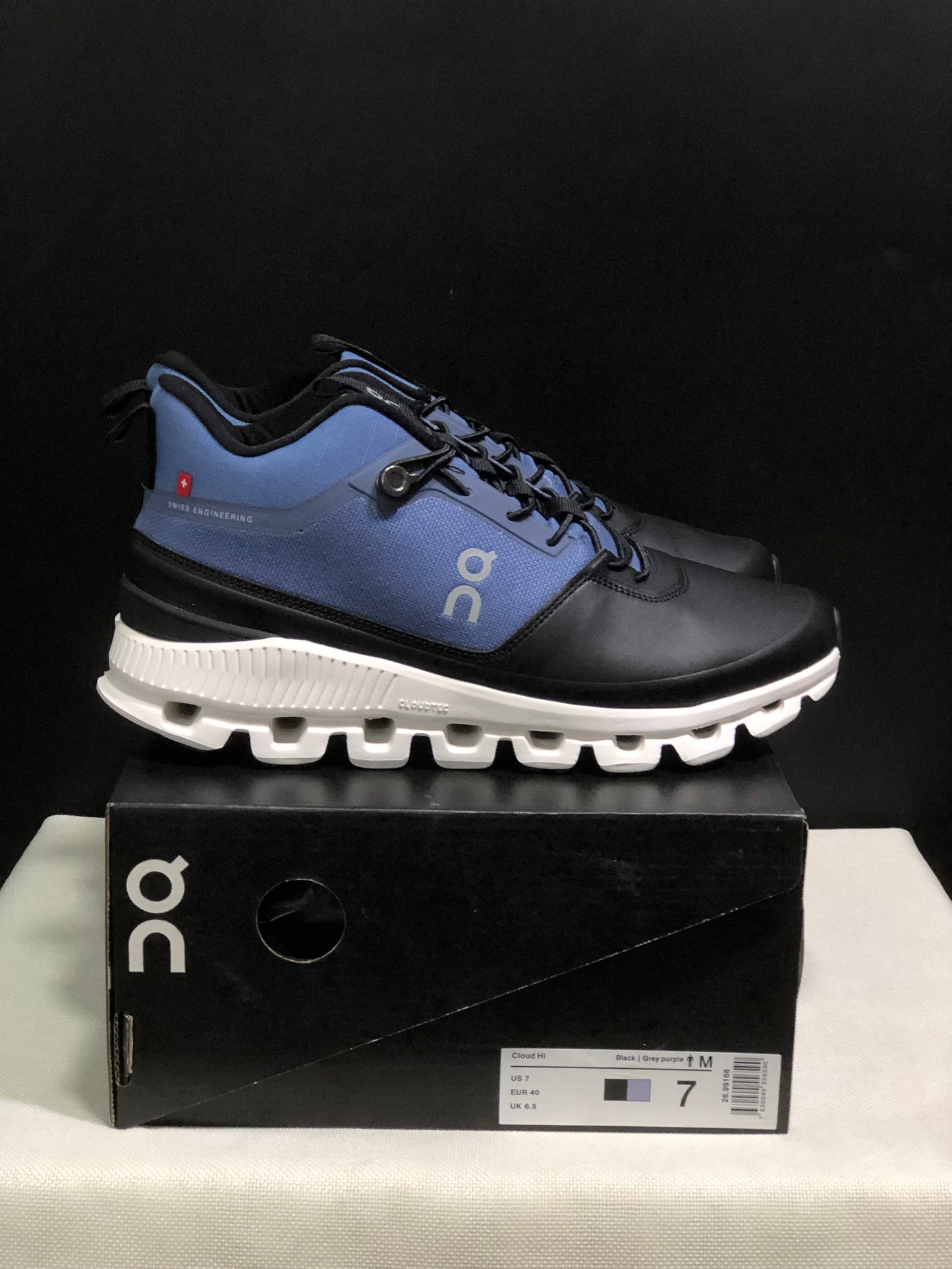 On Running Cloud Hi Edge Outdoor Training Running Shoes Blue/Black