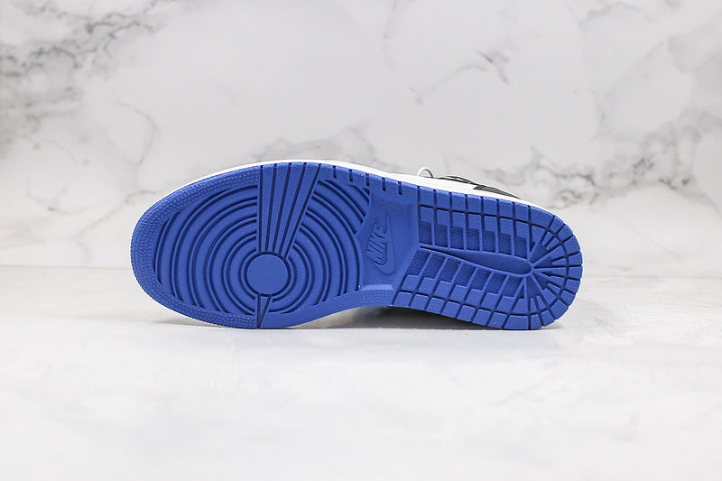 Nike Air Jordan 1 Retro High-Top Royal Toe Gs Black Blue Sneakers