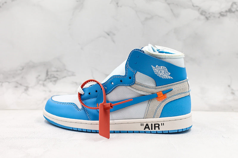 Nike Air Jordan 1 Retro Off-White High Blue White Sneakers