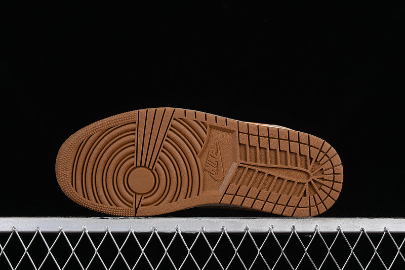 Nike Air Jordan 1 Low White Light Brown Sneakers