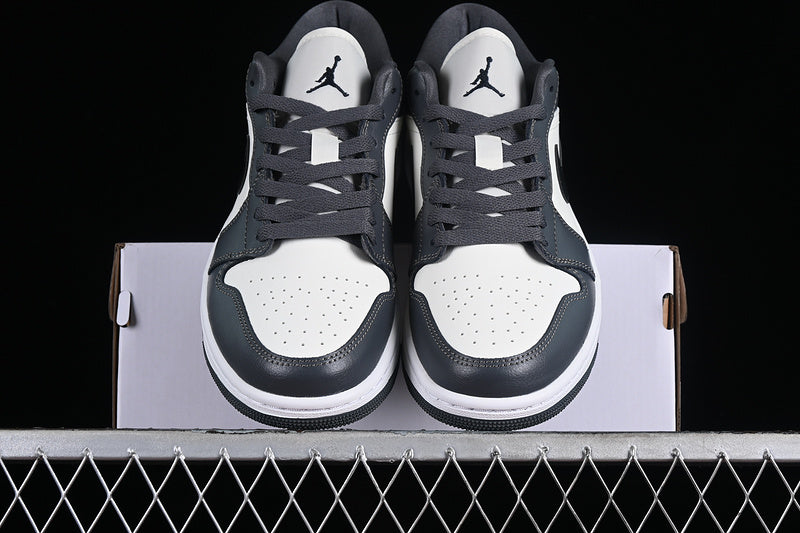 Nike Air Jordan 1 Low Black Sole Dark Grey White Sneakers