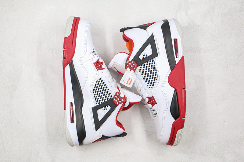 Nike Air Jordan 4 Retro OG IV White Bred Fire Red Sneakers