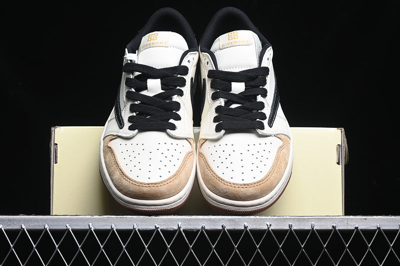 Travis Scott Fragment Design Nike Air Jordan 1 Low Givenchy OG SP Black Brown White Sneakers