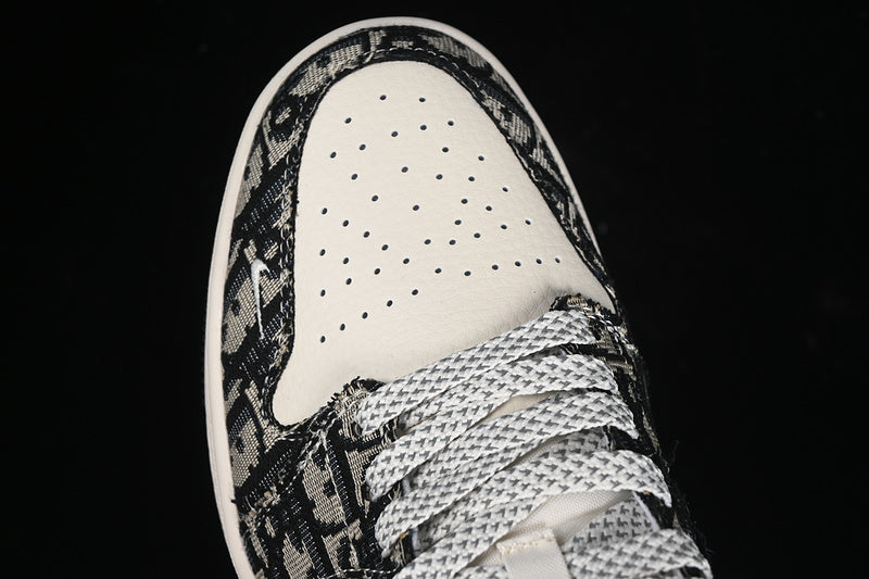 Nike Air Jordan 1 Low DIOR Black White Sneakers