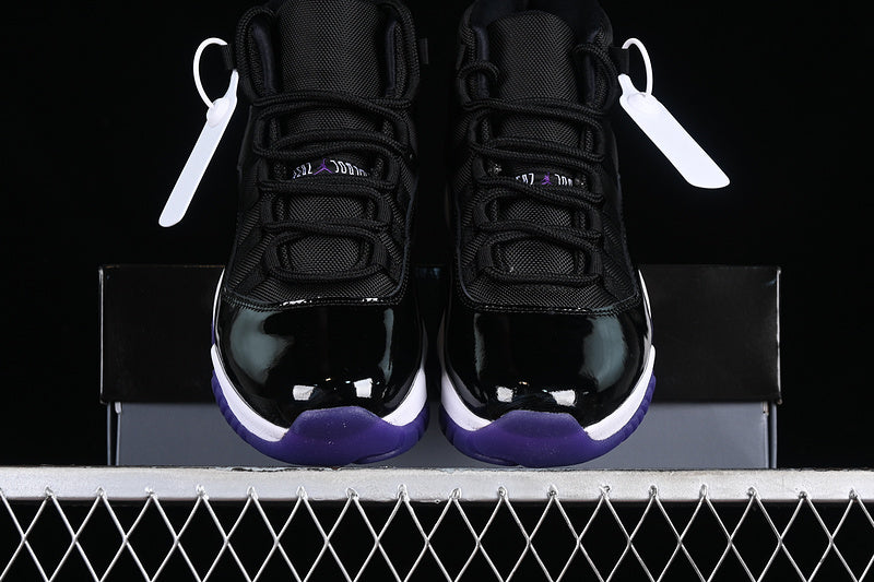 Nike Air Jordan 11 Retro White Purple Black Sneakers
