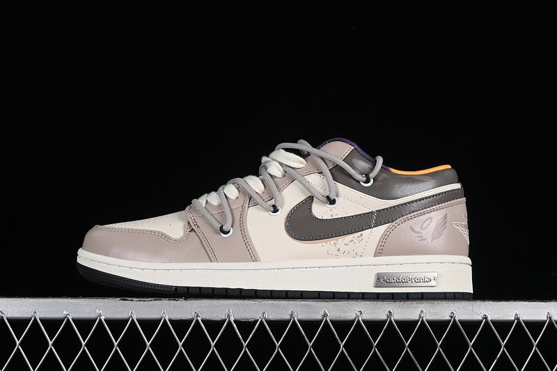 Nike Air Jordan 1 Low White Cream Grey Sneakers