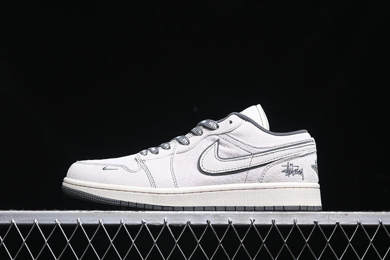 Nike Air Jordan 1 Low Grey White Fashion Sneakers
