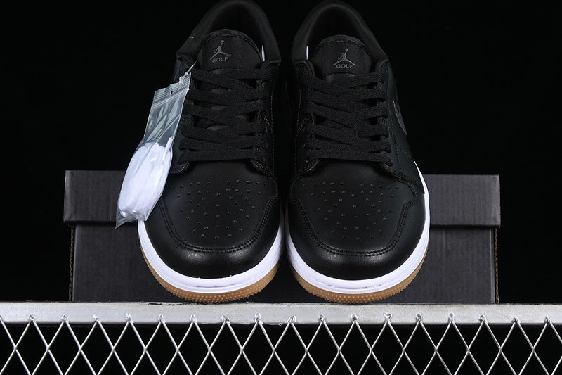 Nike Air Jordan 1 Low Brown Sole Black Sneakers
