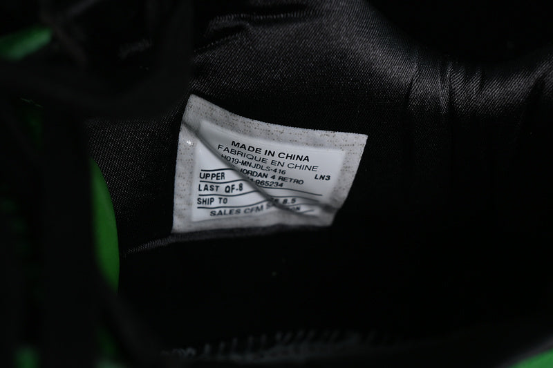 Nike Air Jordan 4 Retro Manila White Black Green Sneakers
