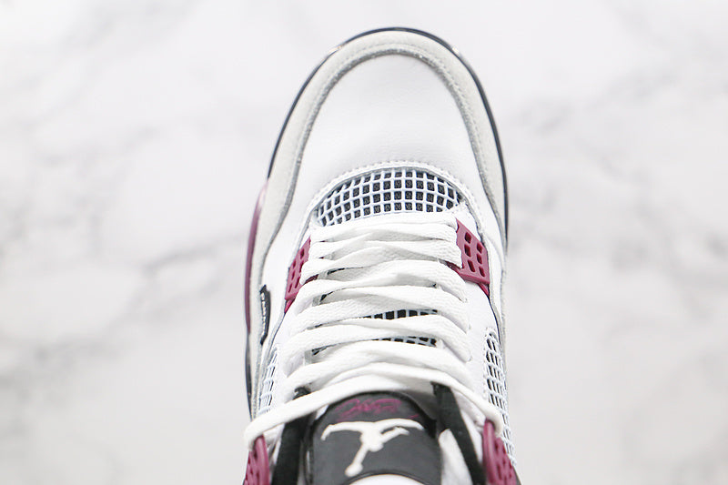 Nike Air Jordan 4 Retro x Paris Saint-Germain Bordeaux 2020 White Purple Sneakers