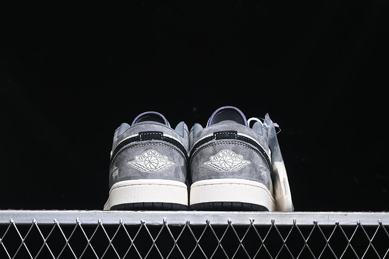 Nike Air Jordan 1 Low Black White Wolf Grey Sneakers
