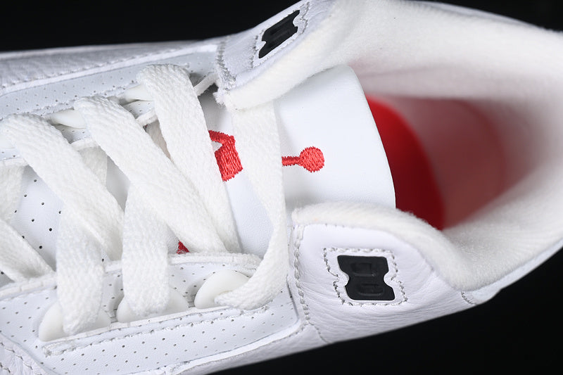 Nike Air Jordan 3 Retro White Cement Reimagined Fire Red Sneakers