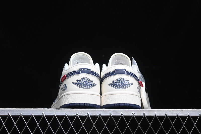 Nike Air Jordan 1 Low Supreme Navy Off White Sneakers