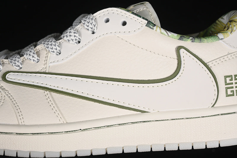 Nike Air Jordan 1 Low OG SP Travis Scott Fragment Design Givenchy Green White Sneakers