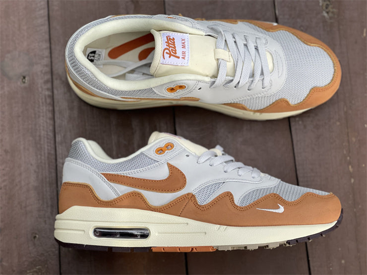 Nike Air Max 1 Patta Waves Monarch Brick Orange Pure Platinum Sneakers