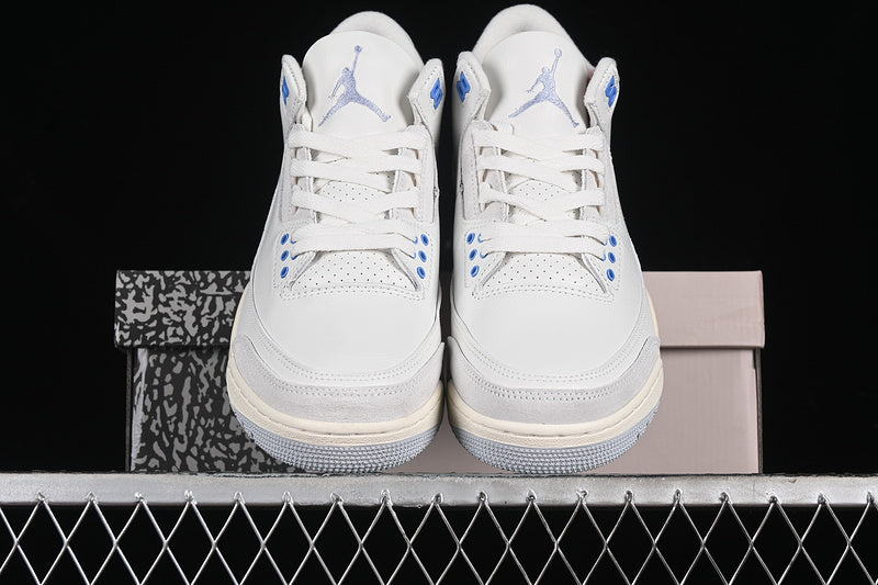 Nike Air Jordan 3 Retro Hydrogen Blue Summit White Sneakers