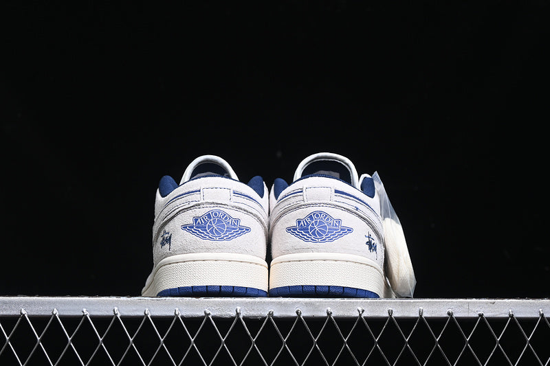 Nike Air Jordan 1 Retro Low Blue White Sneakers