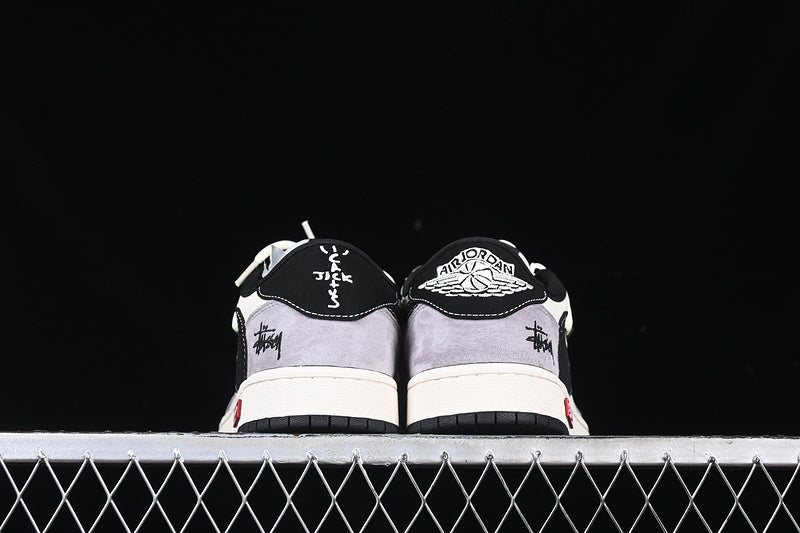 Travis Scott Fragment Design Nike Air Jordan 1 Low OG SP Grey White Black Sneakers