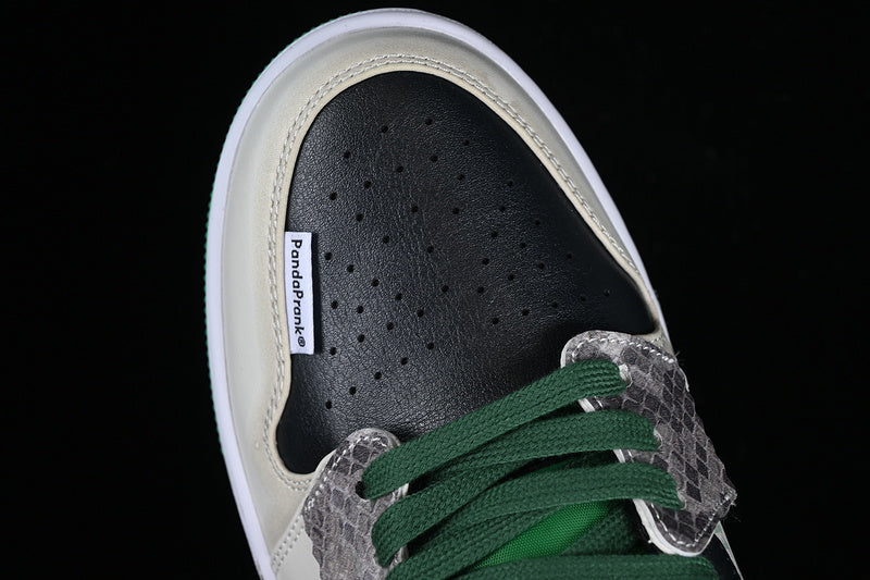 Nike Air Jordan 1 Low Cny Black Lucky Green White Sneakers