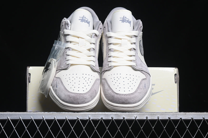 Nike Air Jordan 1 Low Grey White Casual Sneakers