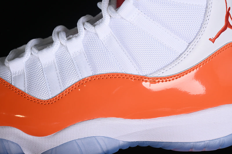 Nike Air Jordan 11 Retro Mid White Orange Sneakers