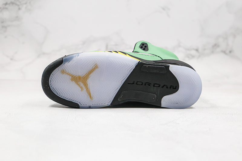 Nike Air Jordan 5 Oregon Ducks PE Player Green Sneakers