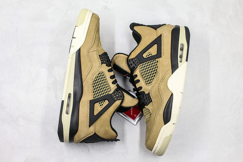 Nike Air Jordan 4 Retro Pale Ivory Black Sneakers