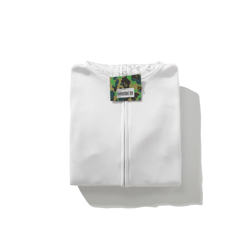 A Bathing Ape BAPE x SORAYAMA Shark Head Empty Mountain Base Joint Edition White Hoodie