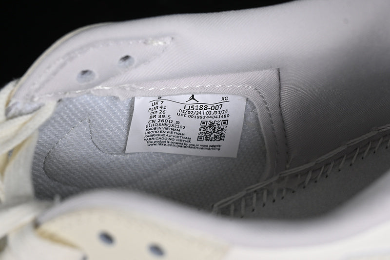 Nike Air Jordan 1 Low OG SP Travis Scott Fragment Design LV White Grey Navy Sole Sneakers