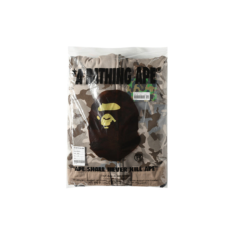 A Bathing Ape BAPE Shark Head Large Pocket Desert Color Hoodie