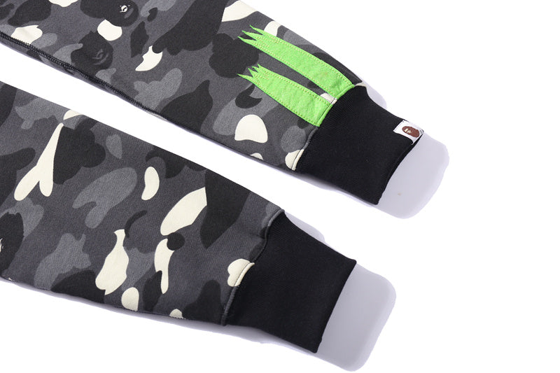 A Bathing Ape BAPE Panda Glow-In-The-Dark Spot Patchwork Hoodie