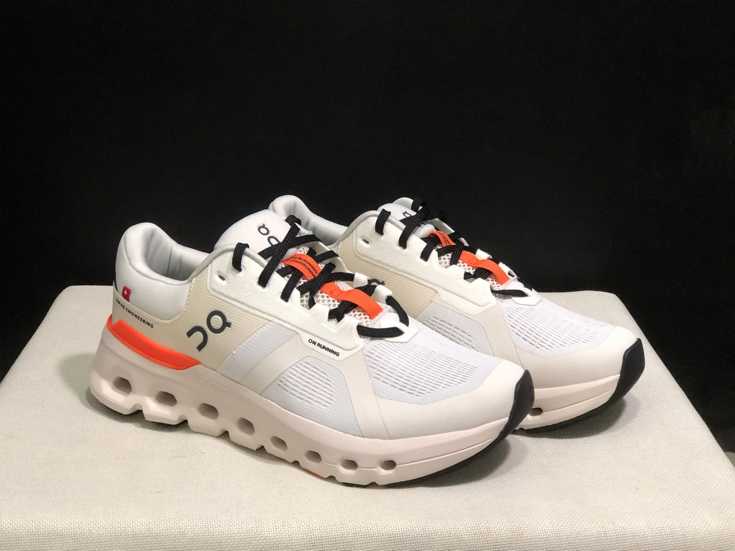 On Running Cloudrunner 2 Mesh Breathable Running Shoes White/Orange