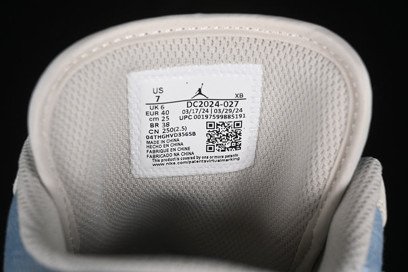 Nike Air Jordan 1 Low MLB White Grey Blue Sneakers