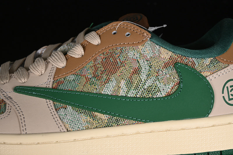 Nike Air Jordan 1 Low Travis Scott Fragment Design Grey Brown Green Multicolour Sneakers