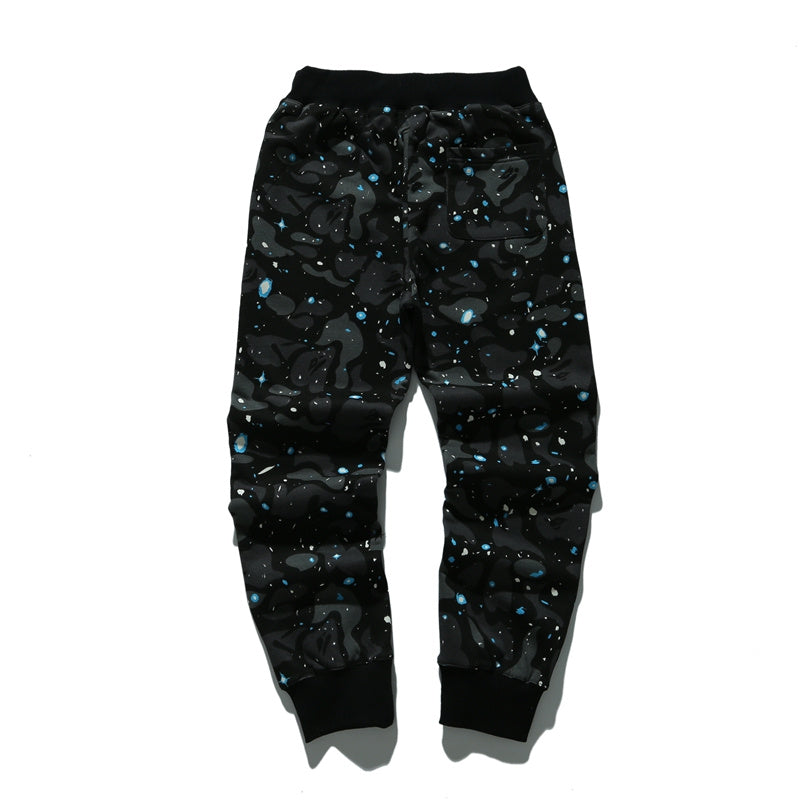 A Bathing Ape Shark Head Luminous Series Pants Starry Night