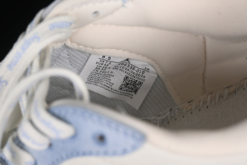 Nike Air Jordan 1 Low Supreme Travis Scott Fragment Design OG SP White Denim Light Blue Sneakers