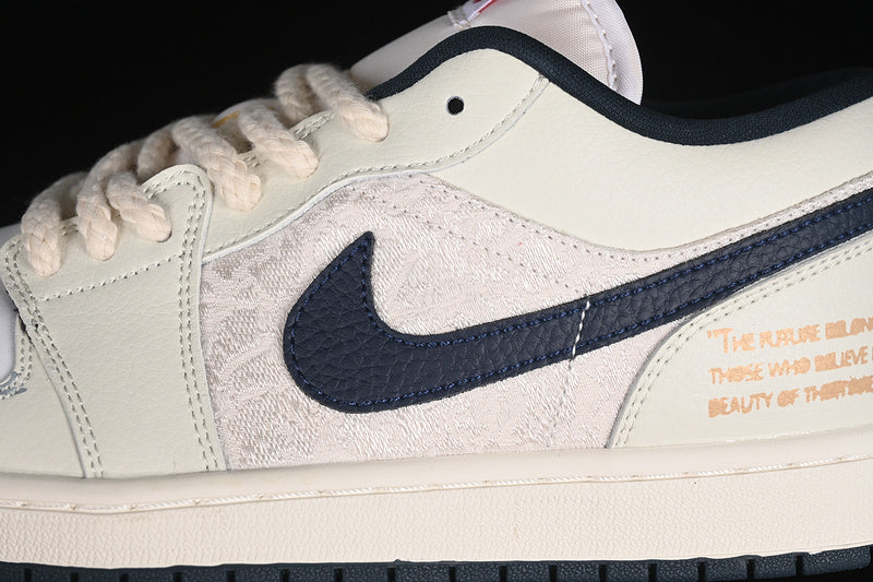 Nike Air Jordan 1 Low Aegean Storm Pale White Sneakers