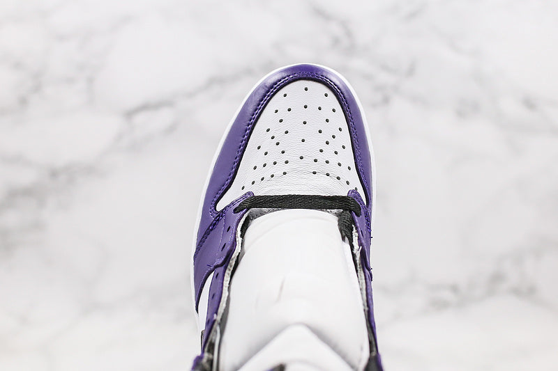 Nike Air Jordan 1 Retro High-Top Purple/White Sneakers