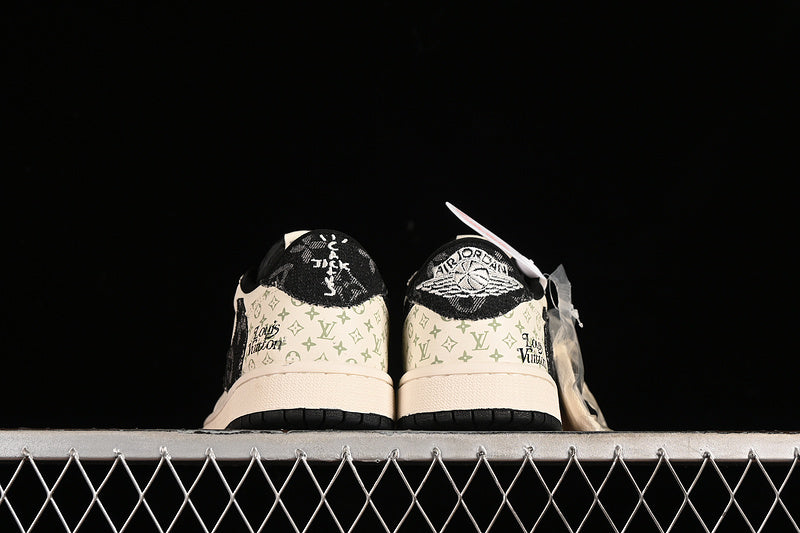 Nike Air Jordan 1 Low LV Travis Scott Fragment Design OG SP Black Sole White Sneakers