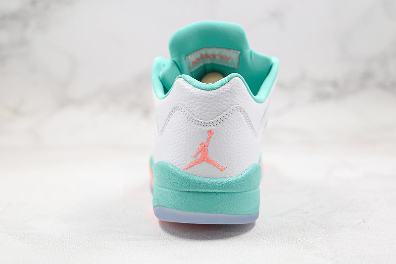 Nike Air Jordan 5 Retro Light Aqua Light Green White Sneakers