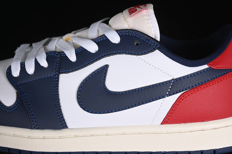 Nike Air Jordan 1 Low OG Howard University White Red Midnight Navy Sneakers