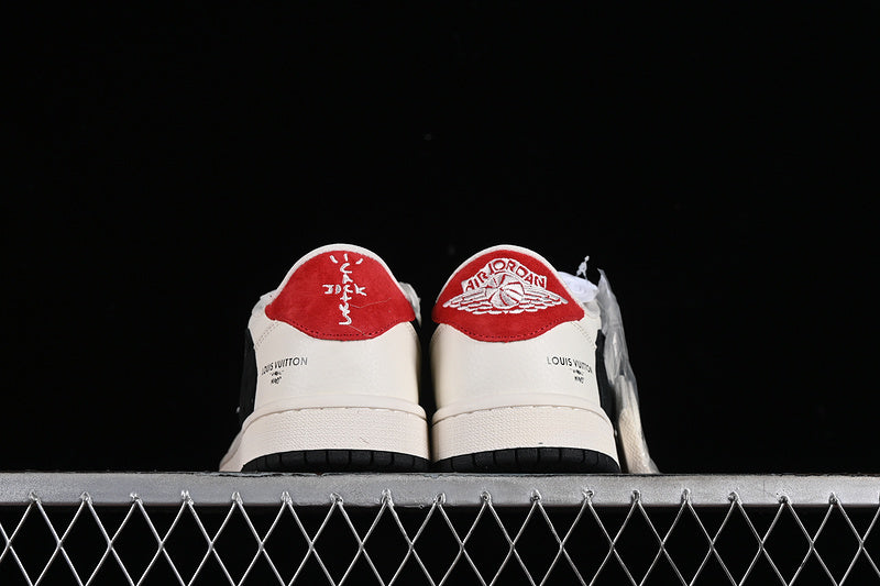 Nike Air Jordan 1 Low OG SP Travis Scott Fragment Design LV Black Sole White Sneakers