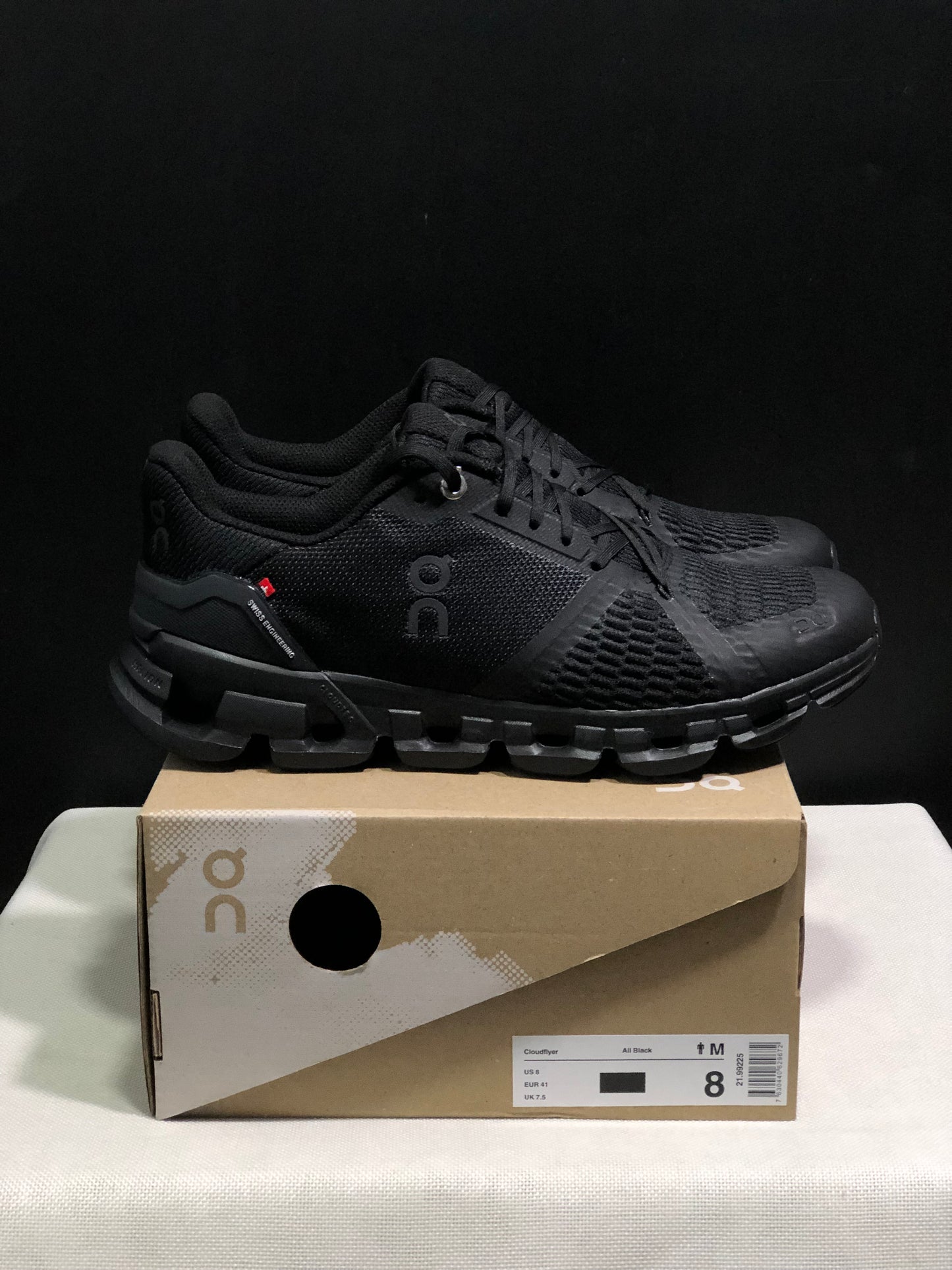 On Running Cloudflyer Shock-Absorbing Running Shoes All Black
