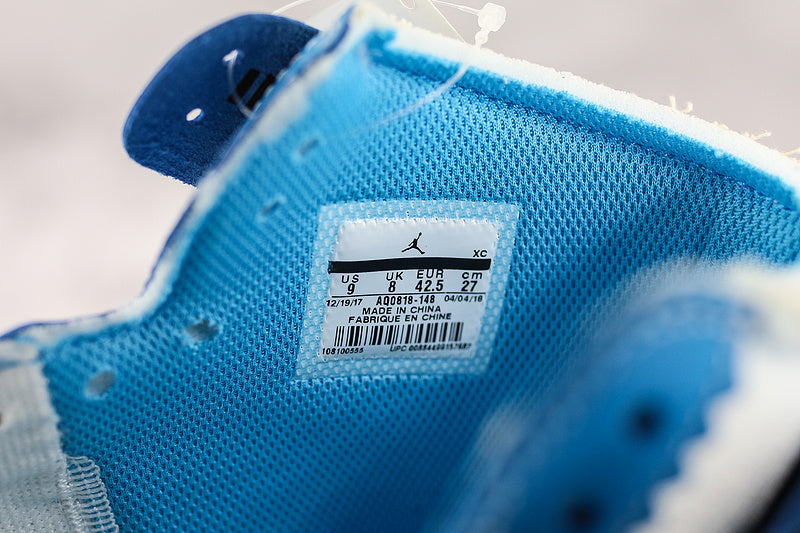 Nike Air Jordan 1 Retro Off-White High Blue White Sneakers