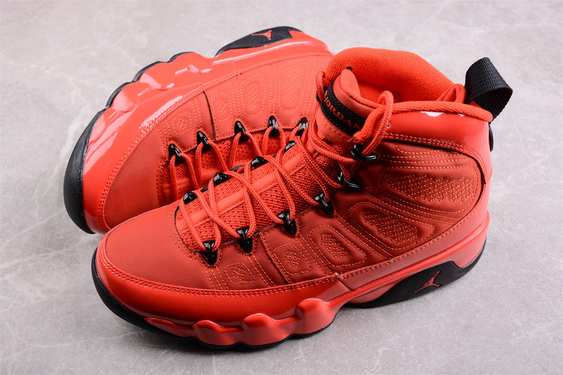 Nike Air Jordan 9 Retro Black Sole Chile Red Sneakers