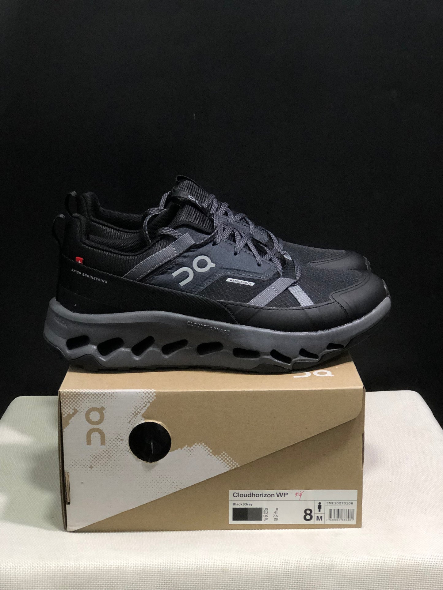On Running Cloudhorizon Comfortable Hiking Shoes Black/Dark Grey