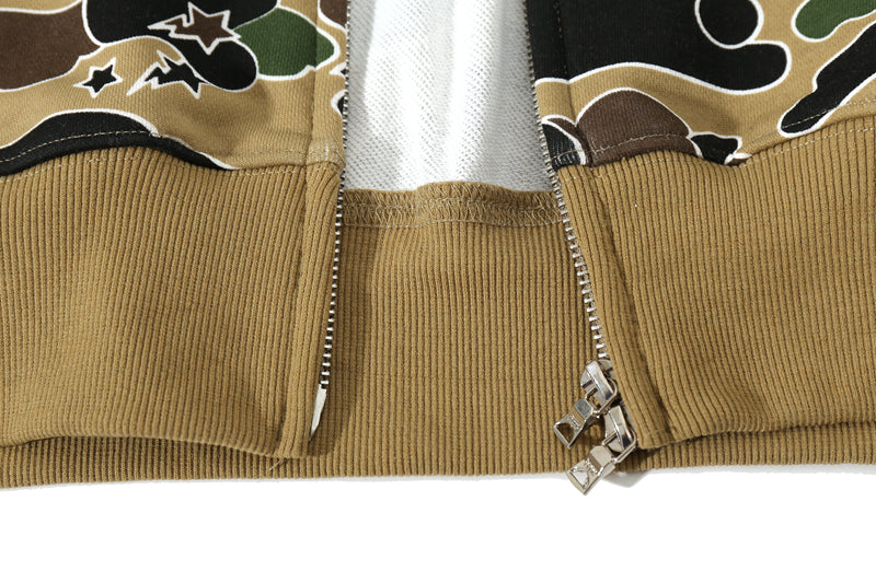 A Bathing Ape BAPE Shark Head STA Star Camo Hoodie Yellow