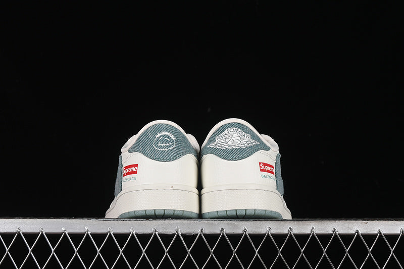 Nike Air Jordan 1 Low Supreme Travis Scott Fragment Design OG SP White Haze Green Sneakers