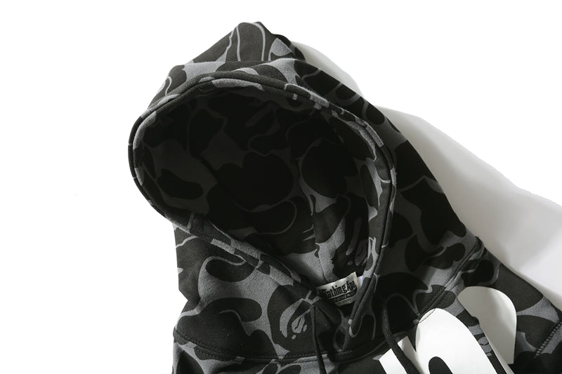 A Bathing Ape BAPE Star Camo Black Ribbon Hoodie